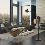 Reading Floor Lamp Standing Light with Adjustable Neck for Home and Office - Black - Floor Lamp