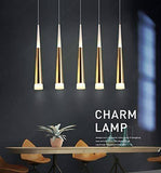 led 1 Light Modern LED Meteor Shower Pendant Lamp Acrylic Pendant Light Ceiling Light Bar Dining Room Tower Inside - Warm White/Gold - Pendant Lamp