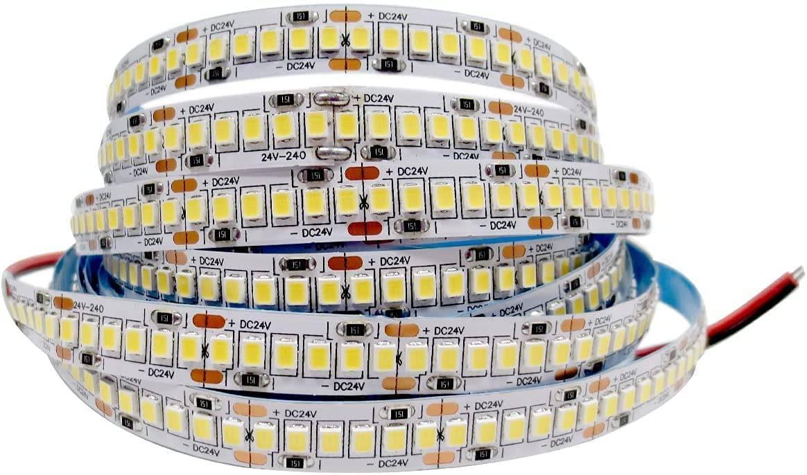LED Strip Lights, 240 LEDs / M, Total 1200 LEDs 16.4 ft 5M LED Light Strip  2835 IP20 LED Tape Lights Super Bright for Bedroom
