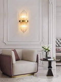 24W Model 4 Led Crystal Modern Gold Metal Wall Light for Drawing Room - Warm White - Wall Light