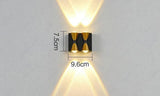 4 LED Outdoor Wall Lamp Up and Down Wall Light Waterproof (Warm White) - Wall Light