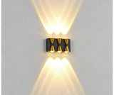 6 LED Outdoor Wall Gate Lamp Up and Down Wall Light Waterproof (Warm White) - Wall Light