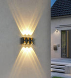 6 LED Outdoor Wall Gate Lamp Up and Down Wall Light Waterproof (Warm White) - Wall Light