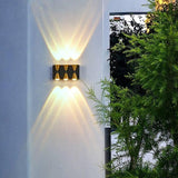 6 LED Outdoor Wall Gate Lamp Up and Down Wall Light Waterproof (Warm White) - Wall Light