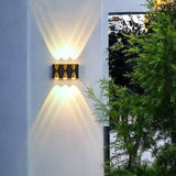 6 LED Outdoor Wall Gate Lamp Up and Down Wall Light Waterproof (Warm White) - Wall Light