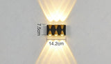 6 LED Outdoor Wall Gate Lamp Up and Down Wall Light Waterproof (Warm White) - Wall Light
