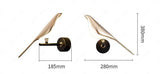 Led Bird Modern Gold Black Metal Wall Light for Drawing Room - Warm White - Wall Light