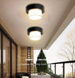 LED Outdoor Ceiling Lamp Modern Wall Sconce Light Fixtures Round 3000k Waterproof Acrylic Wall Light (Warm White) - Wall Light