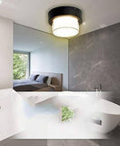 LED Outdoor Ceiling Lamp Modern Wall Sconce Light Fixtures Round 3000k Waterproof Acrylic Wall Light (Warm White) - Wall Light