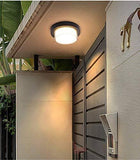 LED Outdoor Ceiling Lamp Modern Wall Sconce Light Fixtures Round 3000k Waterproof Acrylic Wall Light (Warm White) - Wall Light