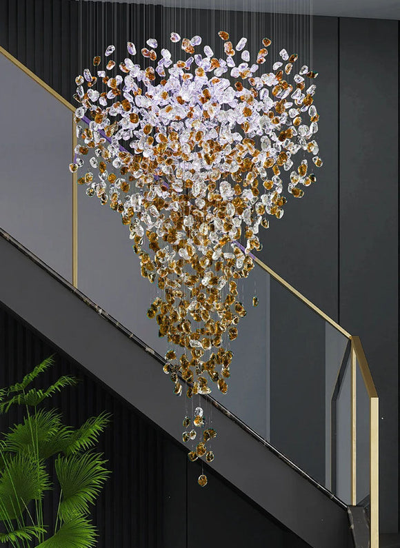 Double Height Stair Chandeliers