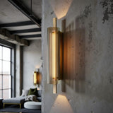 LED Amber Glass Gold Wall Light Living Dining Light