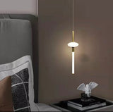 500MM Led Brass Gold Modern Pendant Light for Bedside Dining Hanging Light - Warm White