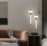 500MM Led Brass Gold Modern Pendant Light for Bedside Dining Hanging Light - Warm White