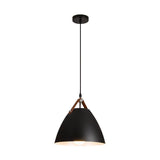 Black Metal Pendant Light Hanging Bediside Dining Room Light - Warm White