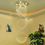 K9 Crystal LED DOUBLE HEIGHT STAIR CHANDELIER - WARM WHITE