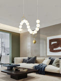 15 Light Gold Frosted Globes Chandelier Ceiling Lights Hanging - Warm White - Ashish Electrical India