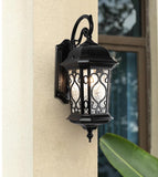 Outdoor Wall Light Fixture Black Color Exterior Lantern Waterproof - Warm White
