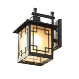 Outdoor Wall Light Fixture Brown Wall Lights with Frost Glass Shade - Warm White - Ashish Electrical India