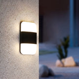 LED Outdoor Up and Down Wall Sconce Light Fixture 12W Waterproof Acrylic (Warm White)