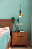 Led Black Gold Modern Pendant Light for Bedside Dining Hanging Light - Warm White