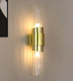 Led Electroplated Metal Gold Finish 2 Glass Wall Lamp LED Lights - Warm White - Ashish Electrical India