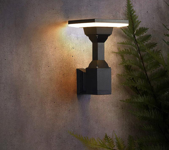 Led Outdoor Wall Light Fixture Black Wall Waterproof Lights Wall Mount - Warm White - Ashish Electrical India