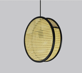 Rattan Earthly Wabi Sabi 250 MM Chandelier Pendant Hanging for Living Room Outdoor Light - Warm White