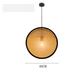 Rattan Earthly Wabi Sabi 250 MM Chandelier Pendant Hanging for Living Room Outdoor Light - Warm White