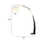 ARC FLOOR LAMP LIVING ROOM STANDING LAMP - Black Gold