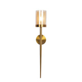 Gold Glass Wall Light Modern Copper Metal Bedroom Living Room Wall Light - Gold Warm White - Ashish Electrical India