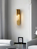 3 Light Gold Metal Frost Wall Light for Living Room Drawing Room Bedroom - Warm White