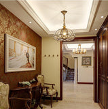 1-Light Brass Vintage Gold Glass Pendant Ceiling Light - Warm White - Ashish Electrical India