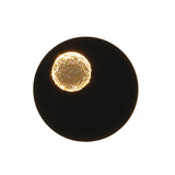 18W Moon Landscape Round Modern LED Wall Light Wall Lamp - Black