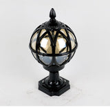 Led Pillar Light Antique Gate Lamp E27 Lantern Post E27 Bulb (Color : Black)