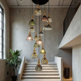 15-LIGHT LED DOUBLE HEIGHT STAIR CHANDELIER - WARM WHITE