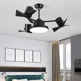 High Quality Silent Function Ceiling Fan With 3 Blades - Black