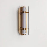 LED Smoke Glass Gold Wall Light Living Dining Bedside Light - Warm White