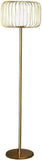 Metal Floor lamp with Frost Glass Cage Living Room Standing lamp - Gold