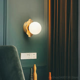 300MM LED Modern Gold Frost Glass Wall Light - Warm White