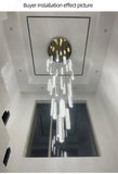 18-LIGHT LED CRYSTAL DOUBLE HEIGHT STAIR CHANDELIER - WARM WHITE - Ashish Electrical India