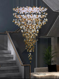Meteoroid Chandelier Double Height - Amber Color
