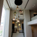 15-LIGHT LED DOUBLE HEIGHT STAIR CHANDELIER - WARM WHITE