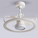 24 Inch White Profile Ceiling Light with Fan LED Chandelier