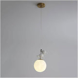 1-Light Bear Kids Room Pendant Ceiling Light - Warm White
