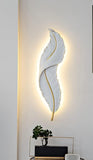 900MM Led Resin White Feather Room Wall Light - Warm White