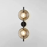 2 LED Black Modern Wall Light Living Room LCD Panel Light - Warm White