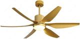 54 Inch 6 Blade Wind lamp ceiling fan remote Controlled - Matt Gold