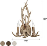 2 Light Antler Wall Lamp