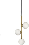 3 Light LED Gold Frosted Ball Pendant Lamp Ceiling Light for Home and Office - Warm White